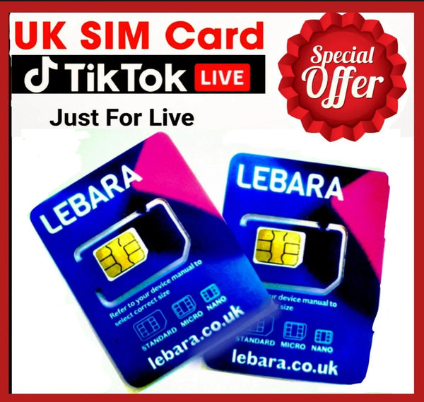 Lebara UK SIM Card – Jazz Signal Support | For TikTok Live