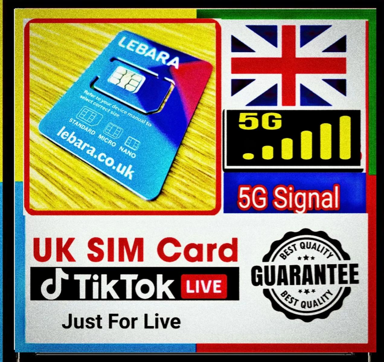 Lebara UK SIM Card – Jazz Signal Support | For TikTok Live