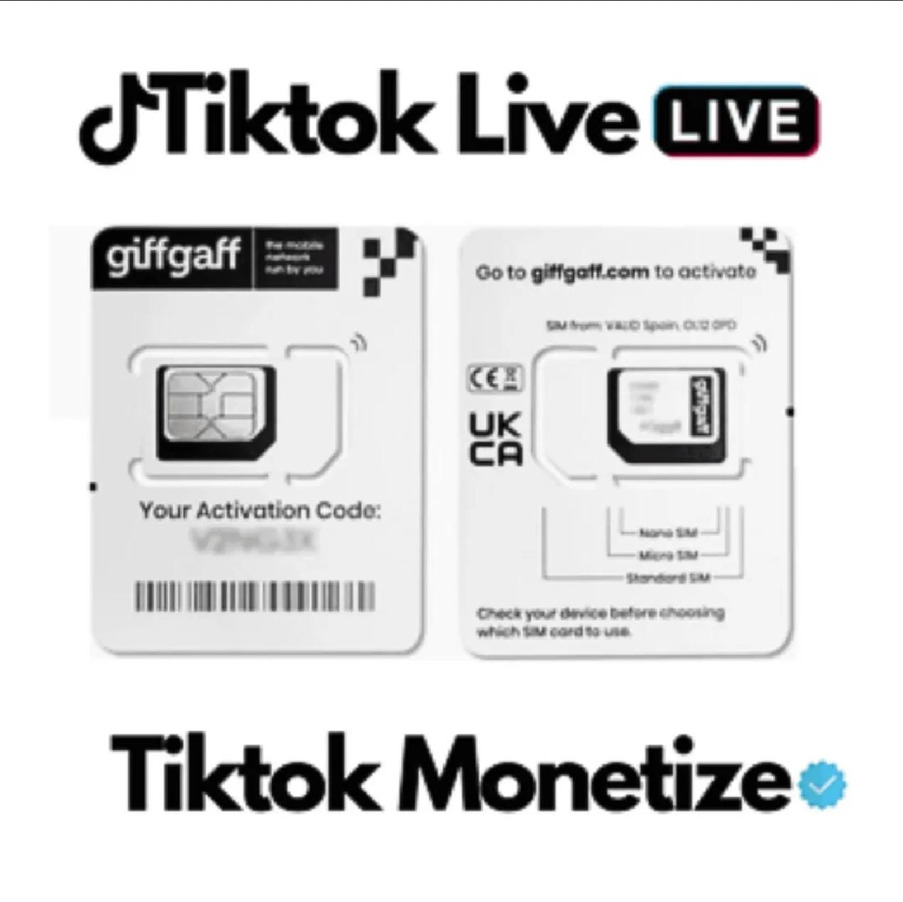 U.k Card For Tikok LIve And Tikok Monetization